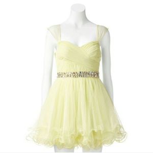 Beautiful Pastel Yellow Short Homecoming Dress